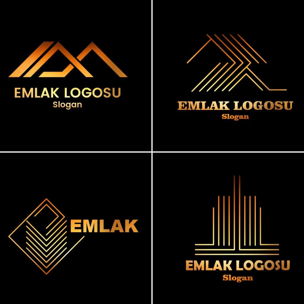 Emlakçılar için logo tasarımı örnekleri.