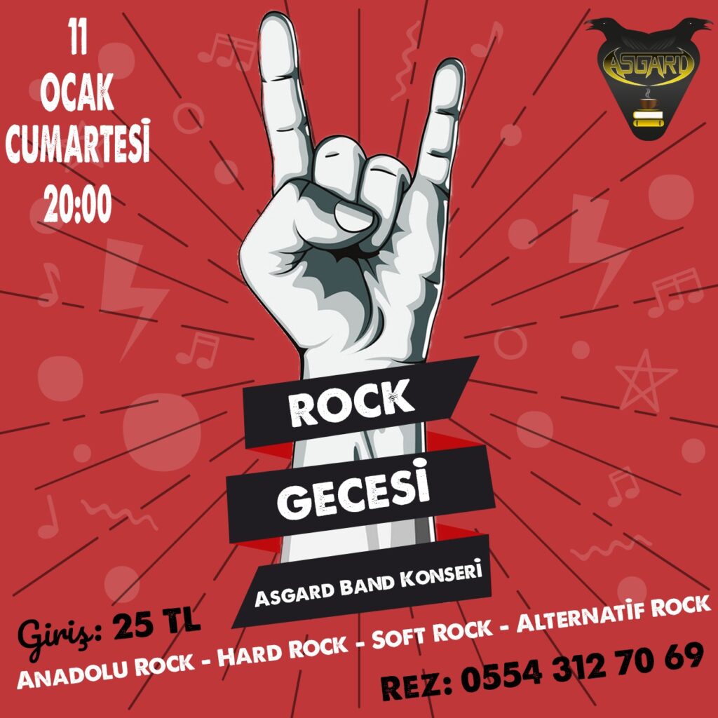 rock gecesi banner afiş tasarımı